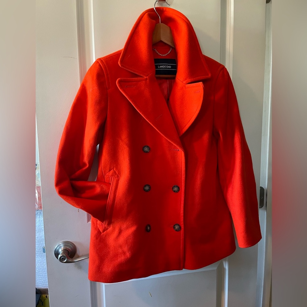 NWOT Land’s End Pea coat